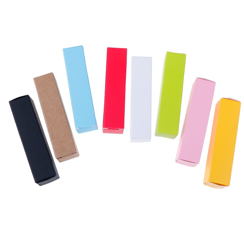 10pcs Kraft Paper Cardboard Box For Lipstick Cosmetic Essential Oil Package Box Rectangle Perfume Bottle Packaging Boxes