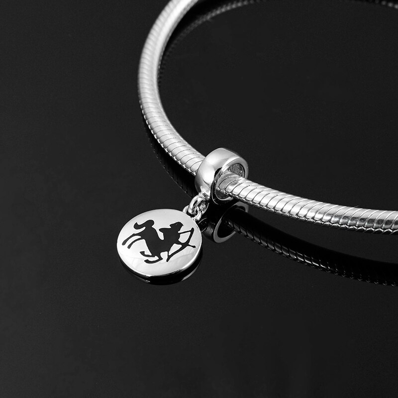 12 Constellation Zodiak Charms 925 Sterling Zilveren Hangers Kralen Sieraden Maken Fit Originele Europese Charms Armband Ketting: Sagittarius