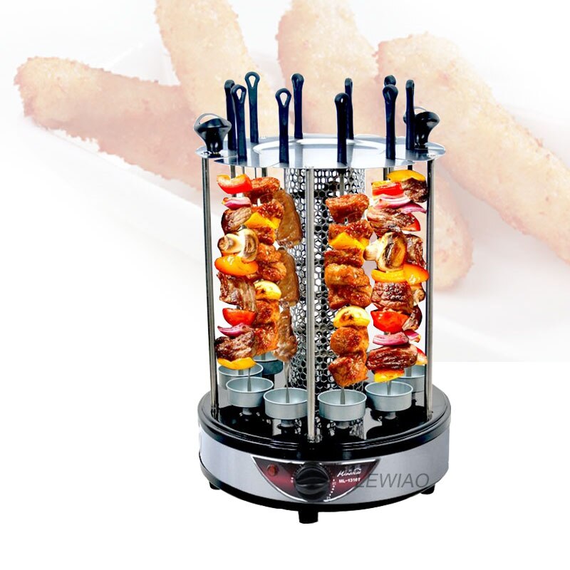 Electric Kebab Grill Machine Automatic Rotating Barbecue Smokeless Barbecue Tools Smokeless Mutton BBQ Skewers Machine