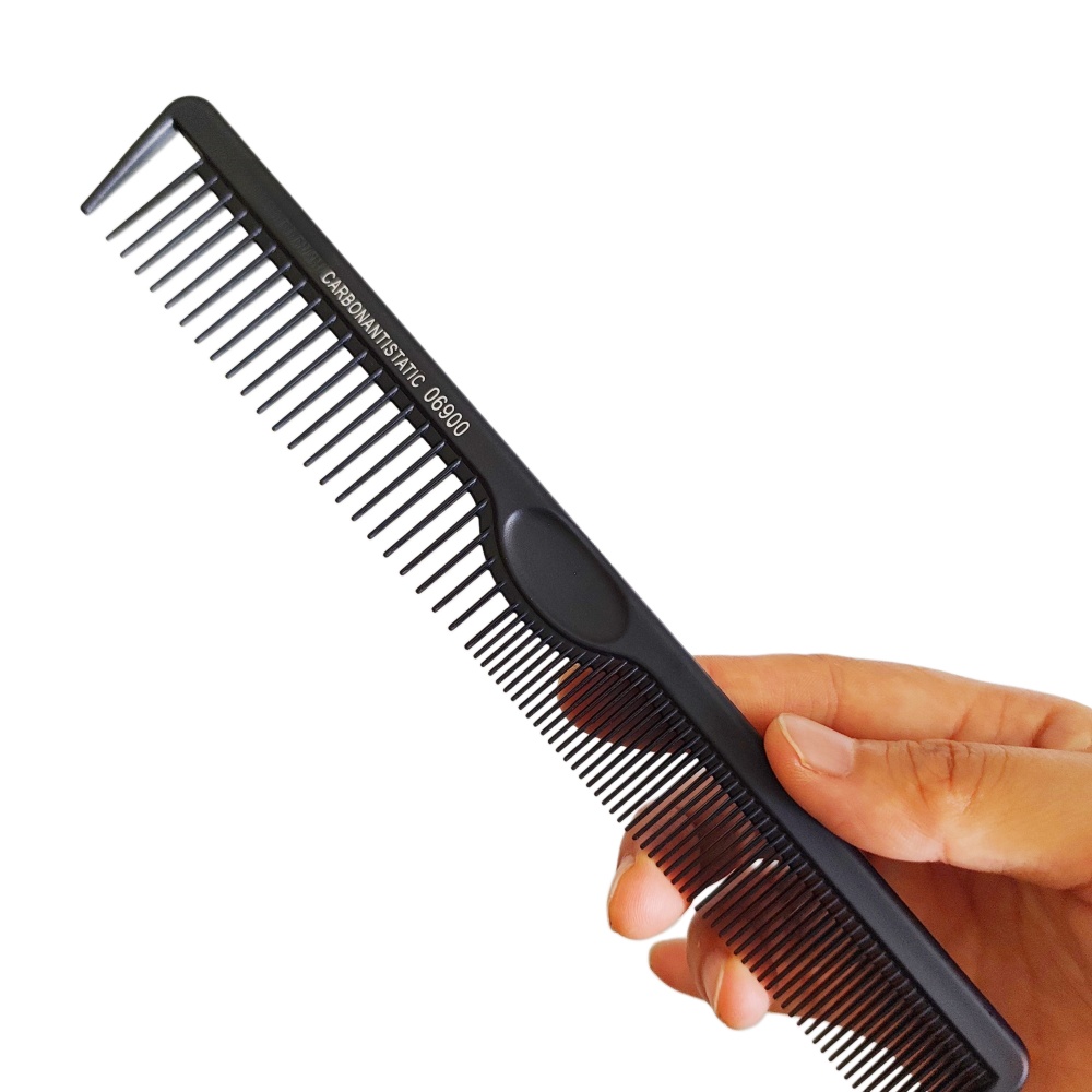 Doppelseitiger Breiter Feinzahnkamm Friseurkamm Haarbürsten Antistatischer Hitzebeständiger Kohlenstoffstahlkamm: Default Title