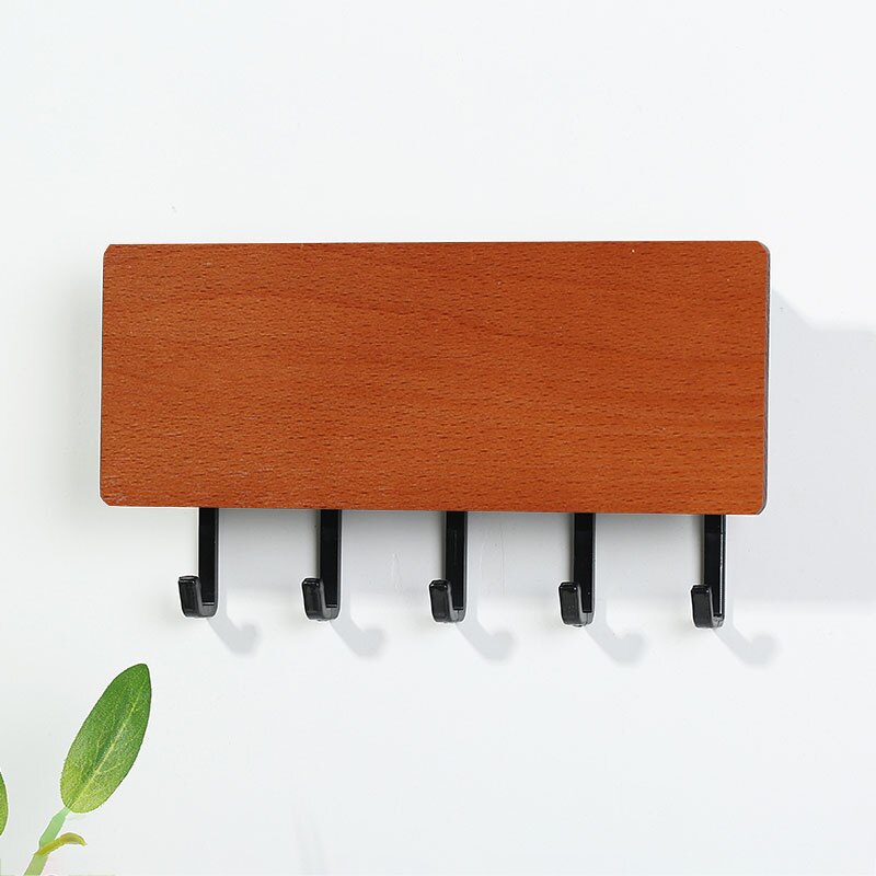 Vintage bois gain de place crochet mural en bois clé cintre support de rangement décor mural maison décorative chambre porte mur cintre crochets: 11