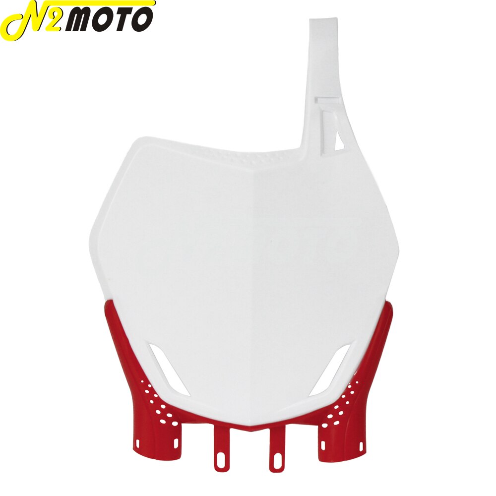 Placa de nombre de número delantero Universal para Motocross, color blanco y negro, para Kawasaki, Suzuki, Yamaha, Honda, CRF, CRE, KLX, KLR, DRZ, WR, YZ, 85, 250, 450: Rojo