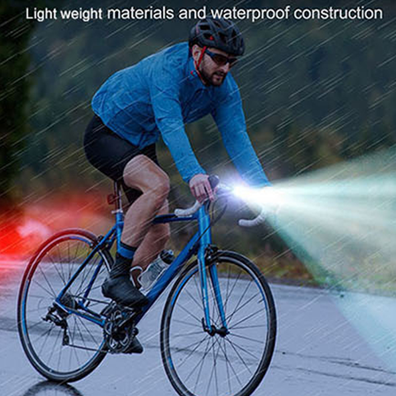 Fietsverlichtingsset USB-opladen berghelm racefiets koplamp achterlichtset