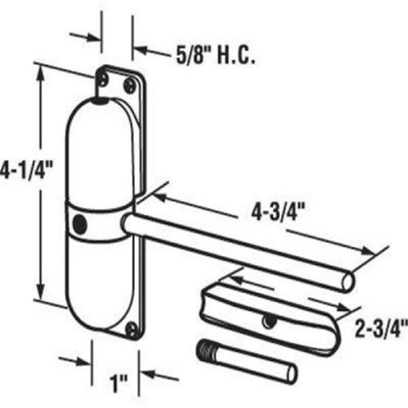 Wit Lente Sluiten Deur Zinklegering Verstelbare Opbouw Automatische Deurdranger Brandwerende Deur Stopper Deur Hardware