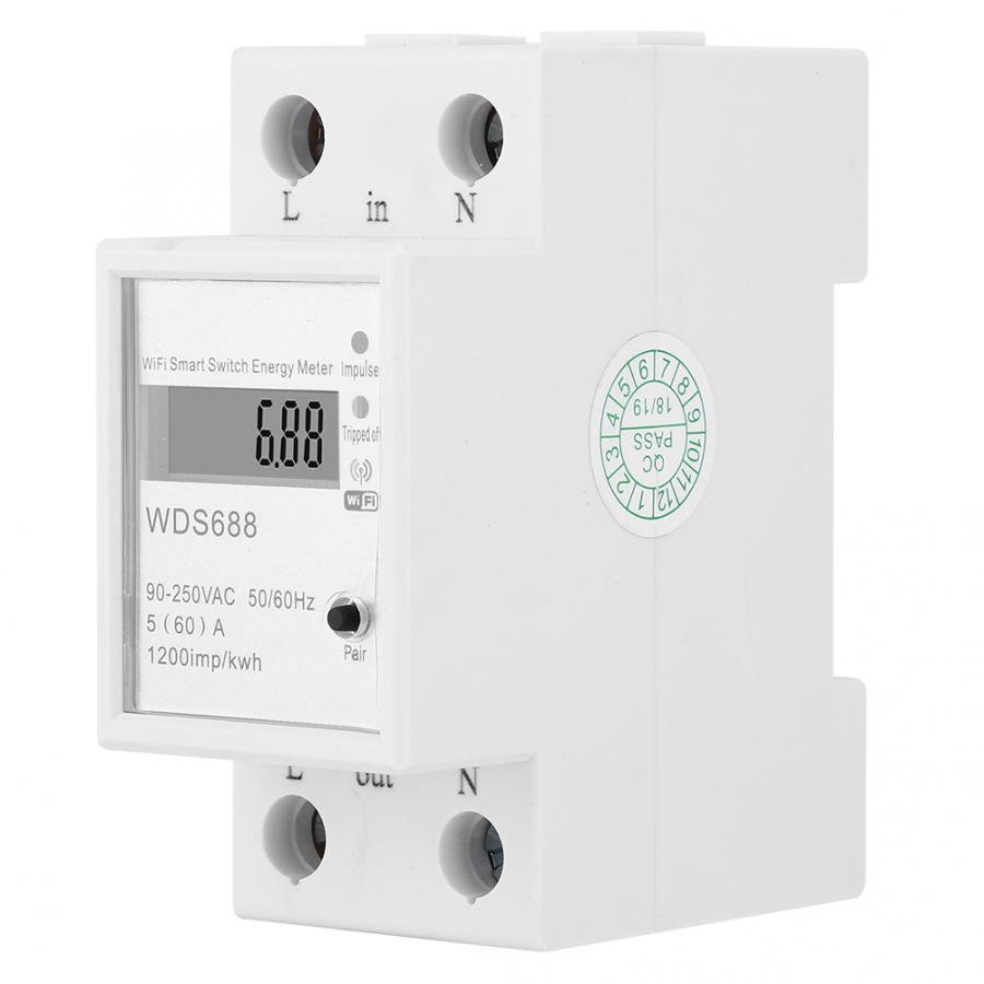 Energy Meter WDS688 Smart Energy Meter Single Phase Multi-Function Remote Control Watt Meter 90~250VAC 5~60A