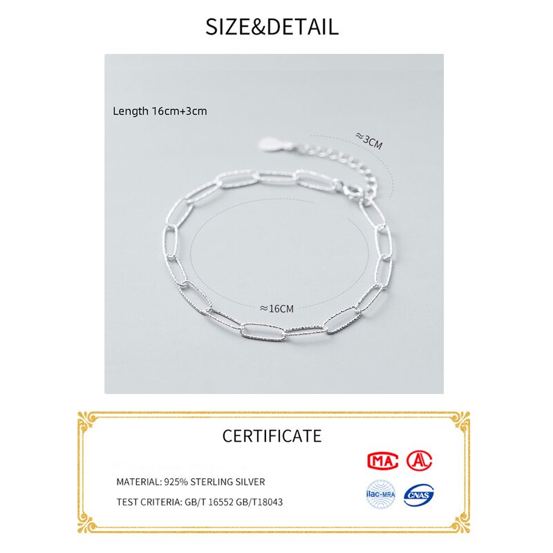 La Monada Ovale Armbanden Voor Vrouwen Zilver 925 Sterling Zilveren Fijne Echt Zilver 925 Sieraden Armband Alleen Keten Vrouwen armband