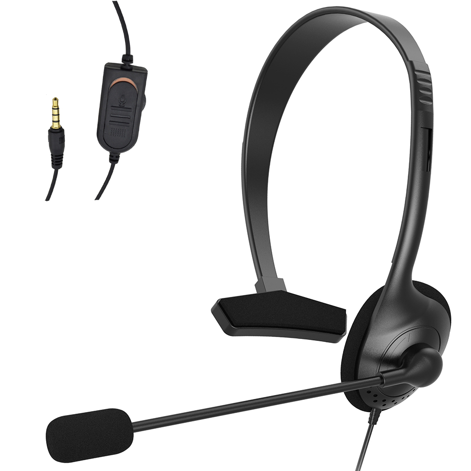 Operator Headphones Head-mounted With Noise Canceling Microphone One-ear Telephone Clear Call Headphones Single-Sided Headset: Default Title