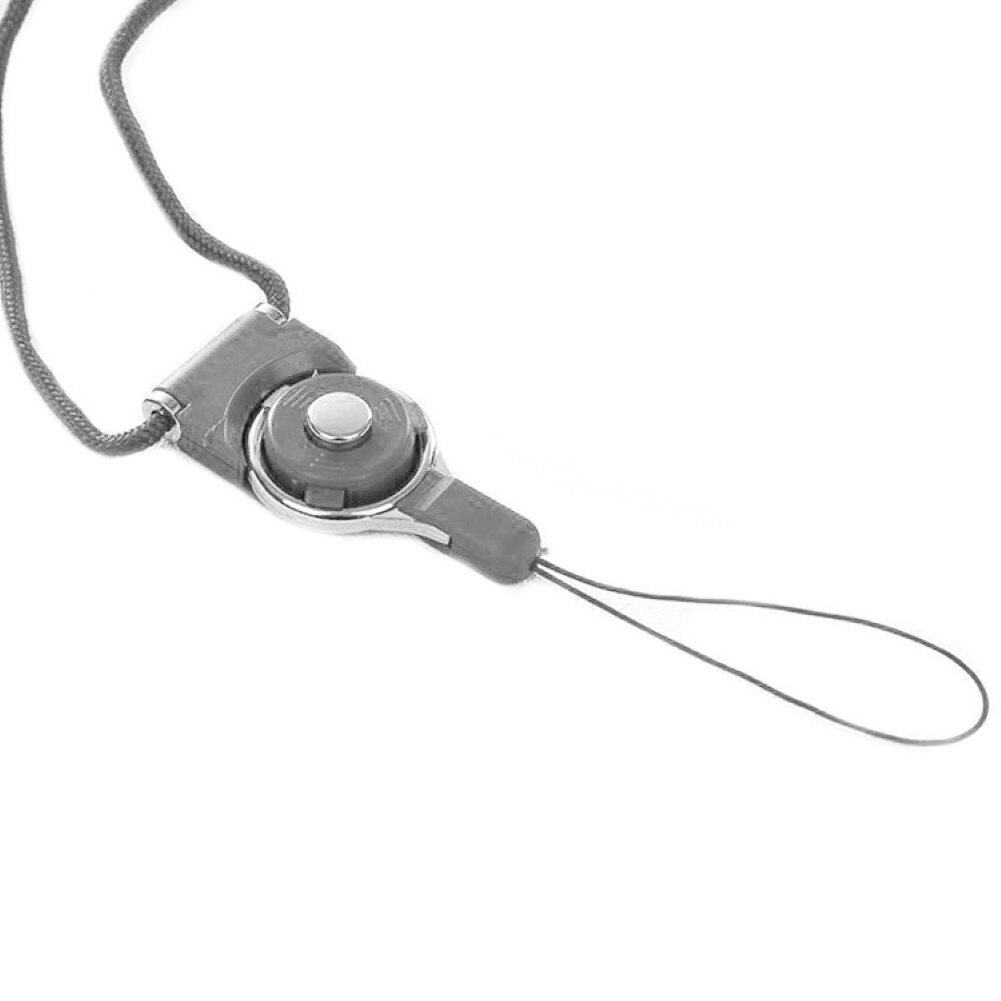 Longue lanière détachable pour étui de téléphone portable, collier de cou, support de chaîne pour appareil photo, clé USB, Badge de carte d'identité: Grey