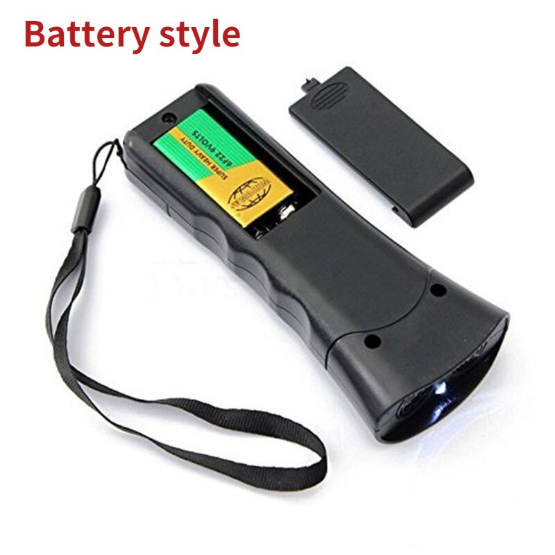 Ultrasonic Dog Trainer Device Electronic Dog Deterrent Dog Barking Control Devices Training Tool Stop Barking Sonic Dog Repeller: Black-with battery