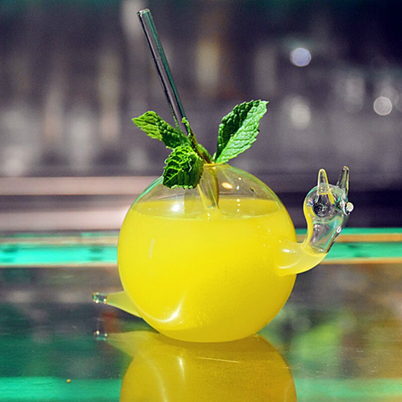 Guldvinsæt netto rødt lys og tyndt snit japansk røget molekylær snegl cocktailglas klar bar glasvarer  lb70308