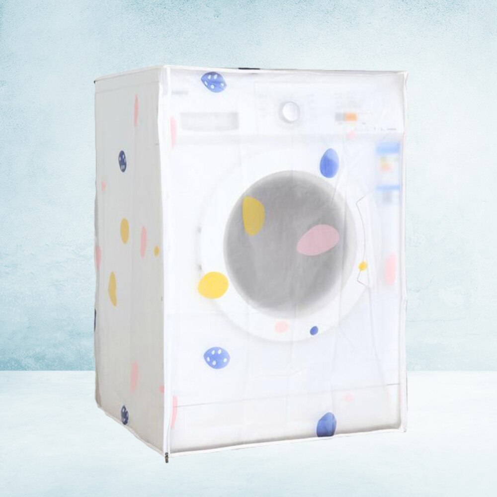 Automatic Washing Machine Cover Premium PEVA Washing Machine Case Waterproof Anti-dust Washing Machine Protector for Home (60x55: Dot pattern