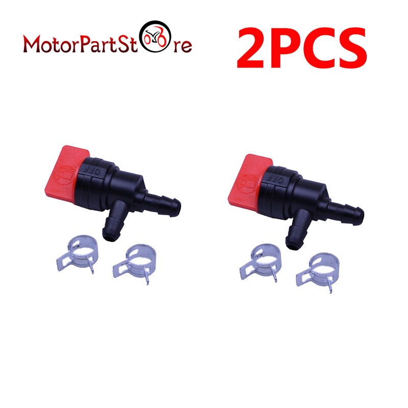 2PCS 90 Degree Fuel Gas Fuel Cut Off Shut Off Valve For Rotary Stens For Toro 521 Snow Blower Craftsman LT1000 MTD Snowblower