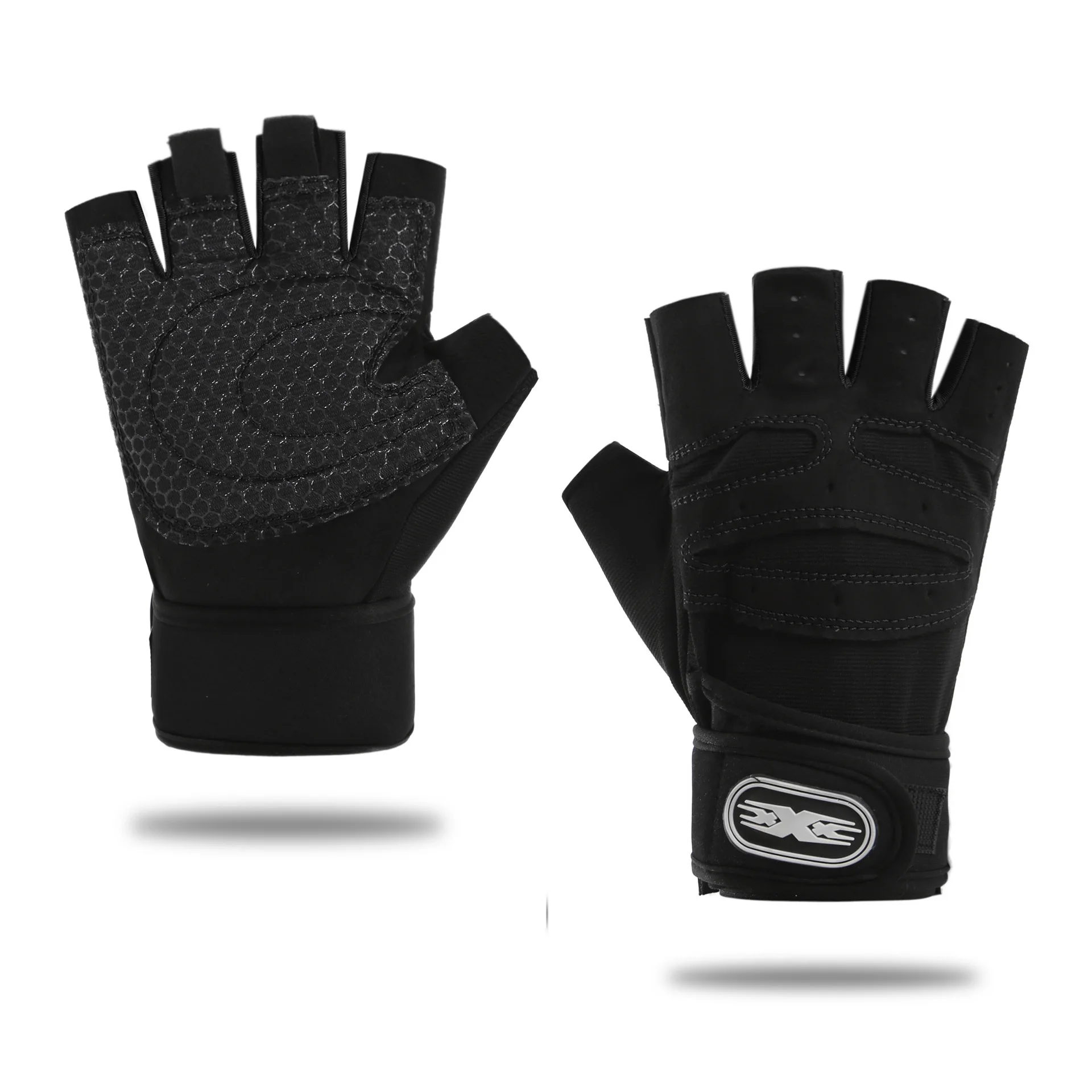 Gymhandschoenen voor heren Dames Fitness Gewichtheffen Polsband Handschoenen Body Building Training Sportoefening Fietshandschoen Schokbestendig: Licht Groen / M