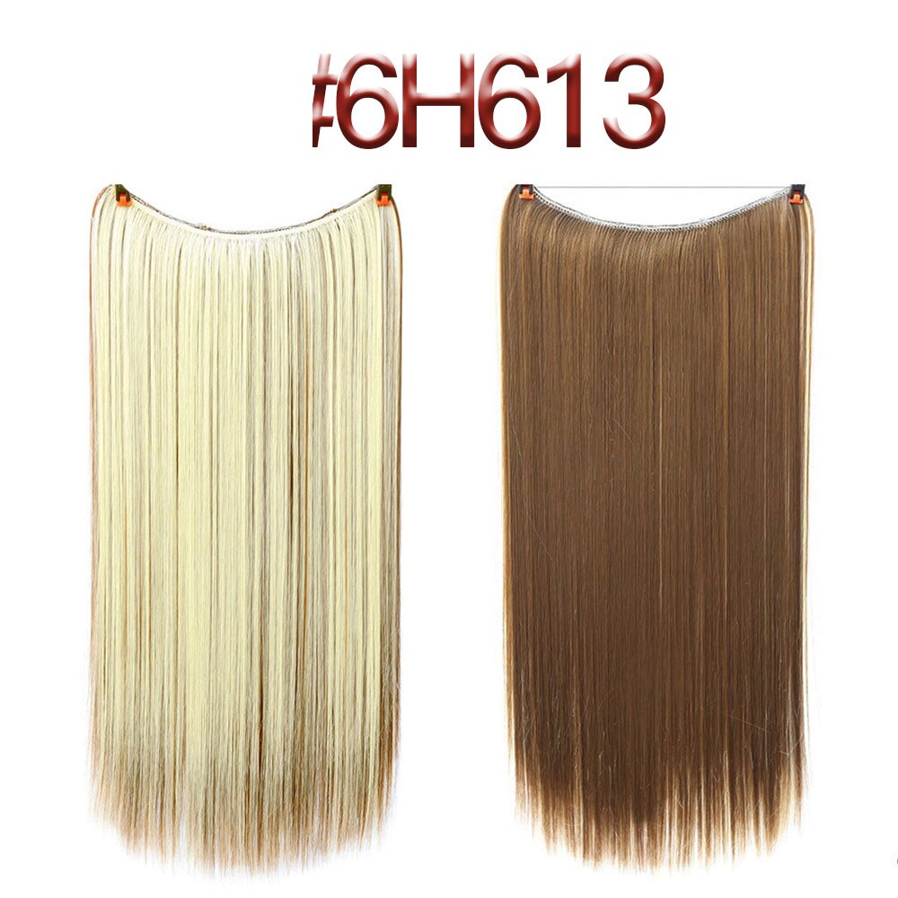 Liangmo Hair Extensions Onzichtbare Ombre Synthetische Natuurlijke Flip Verborgen Geheim Draad Crown Grijs Roze Voor Vrouwen: Z6H613