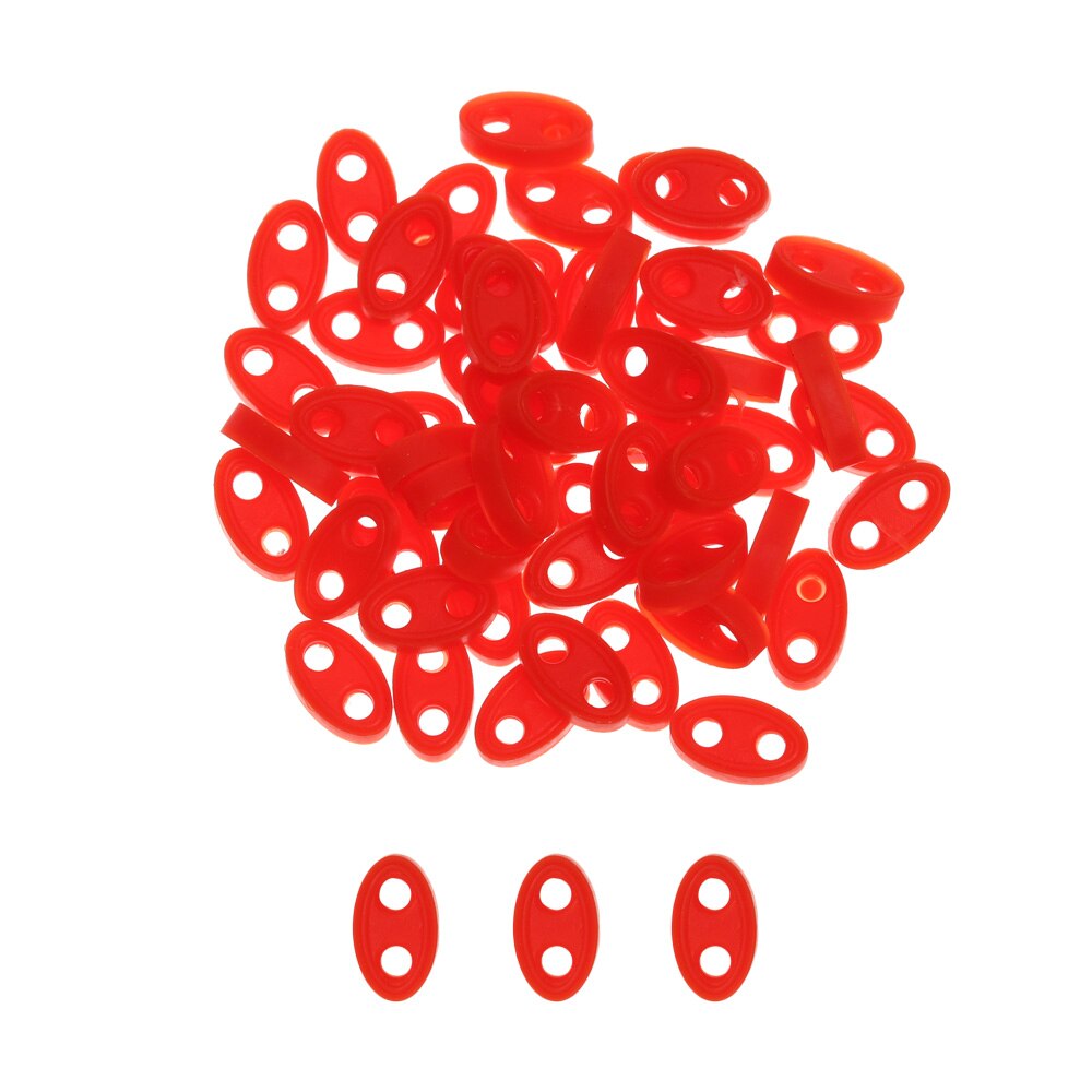 Cuentas ajustables de plástico para mascarillas, 50/100 Uds., hebilla antideslizante de doble agujero, banda elástica de 6 colores, accesorios para ajustar la oreja: Red / 100pcs