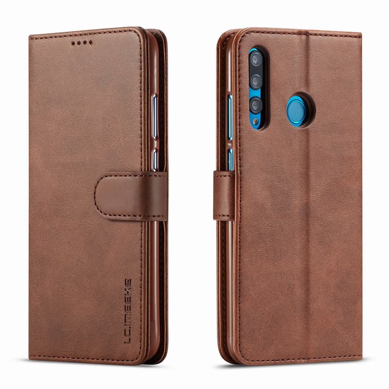 fallen Für Huawei Honor 9X Abdeckung fallen Luxus Stehen Brieftasche magnetisch Verschluss schlicht kippen Leder Telefon Tasche Auf Ehre 9 X Honor9X Coque: Braun