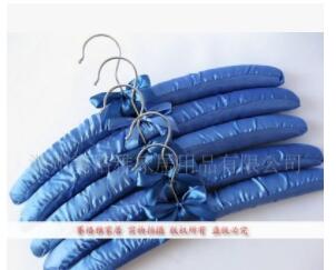 Satin Padded Hanger Silk Wrapped Clothes Hanger Clothes Hanging Silver Hook Sponge Hangers Clothes Shop Display Hangers: 12 royal blue