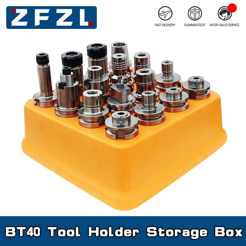 CNC machine tools BT40 tool holder storage box Hard plastic handle storage and finishing device