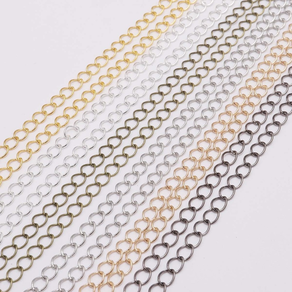 5m 10 mt/los Halskette Verlängerung Kette Lange Verknüpfung Öffnen Ring Erweiterte & Erweiterung Schwänze Ketten Liefert Für Schmuck Machen zubehör