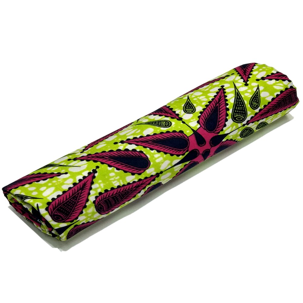 Afrikaanse Wax Gedrukt Katoenen Stoffen Ankara Doek Levendige Kleuren 6 Yards