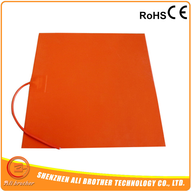 Calentador de manta de silicona, almohadilla calefactora de silicona para calefacción de superficie con adhesivo 300 y termistor 300 k, 300x619mm, 12v, 100 w