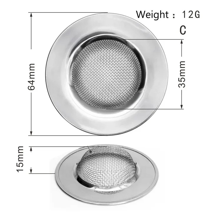 Kitchen Sink Filter Stainless Steel Mesh Sink Strainer Filter Bathroom Sink Strainer Drain Hole Filter Sewer Screen Strainers: Bronze