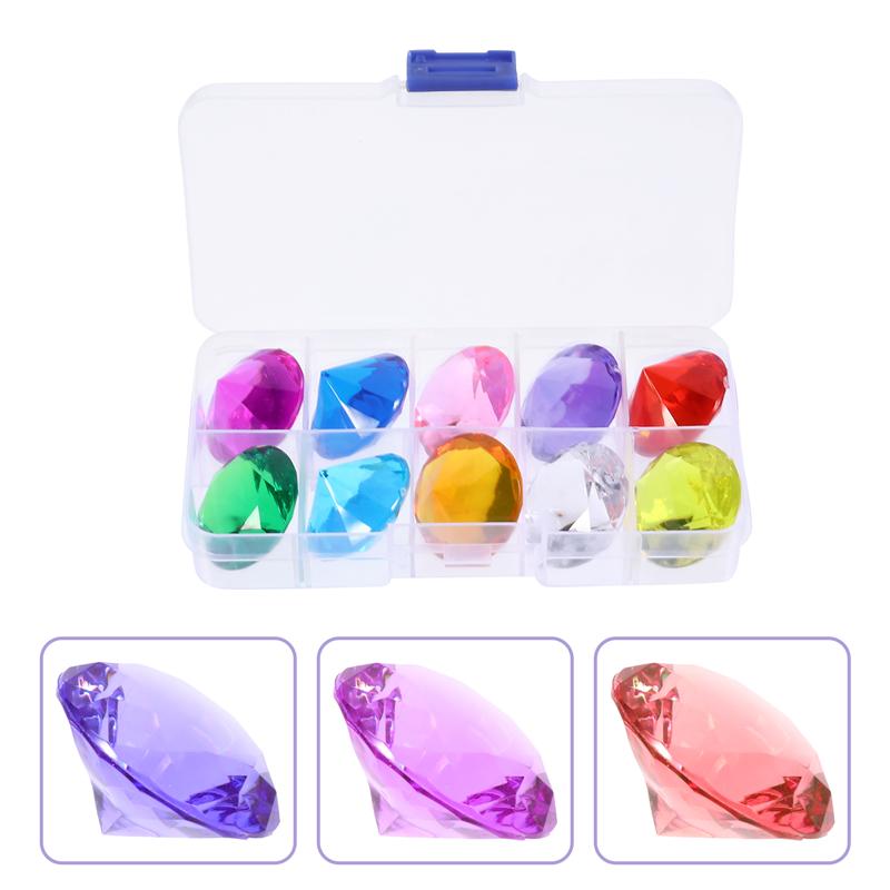 1 Set Plastic Gems DIY Handcrafts Props Little Girls Gems Toys Accessories