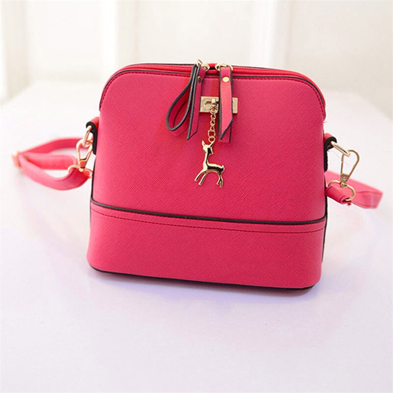 Bolso pequeño con armazón de piel para mujer, bandolera de hombro con empalme de ciervo, de choque de color: 6