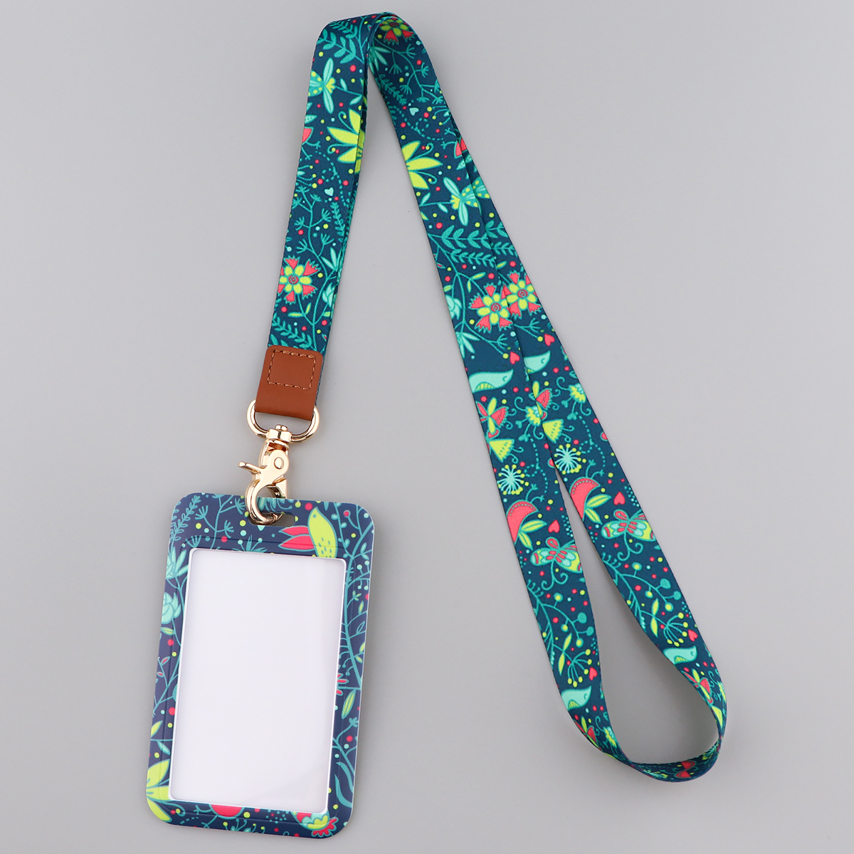 Lanières de cou à petites feuilles pour clés, carte d'identité, sangles de téléphone portable, porte-badge USB, corde suspendue pour téléphone à faire soi-même, lanière à fleurs