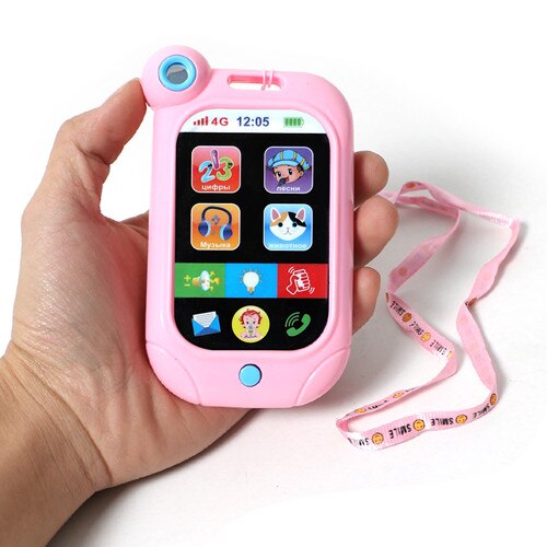 Russian/english language Numbers Word math learning machine baby phone,light&amp;animal sound educational musical phone for children: 1205-pink