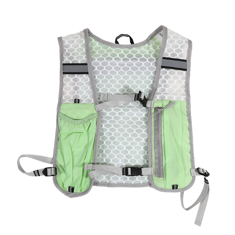Running Hydraterend Vest Rugzak Ultralight Hydratatie Joggingvest Heren Ademend Marathon Fietstas Waterfles 500ML: grijze kleur