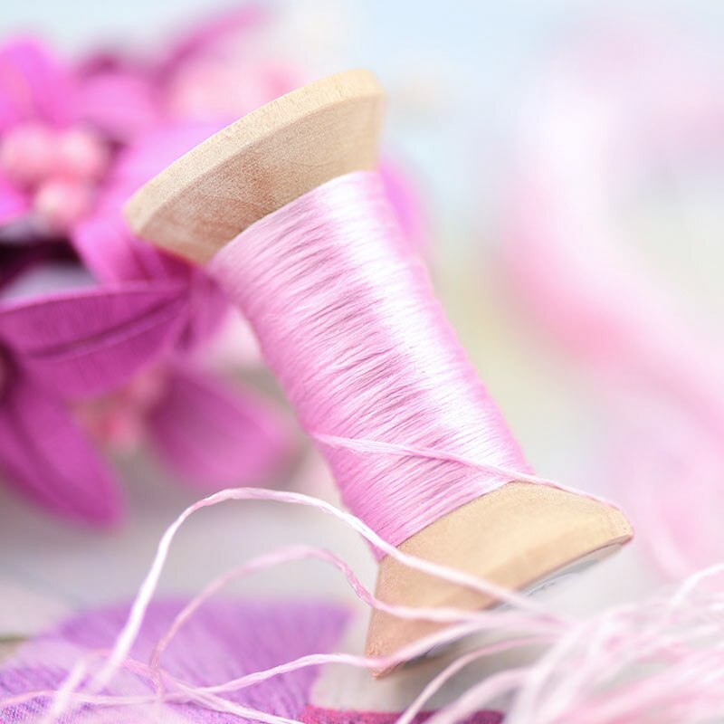Handmade embroidery embroidery thread spool / silk embroidery thread / wrapped silk silk thread / rose purple / each 20 meters: 2