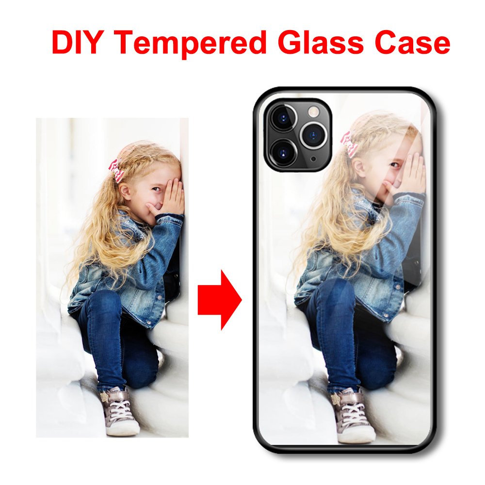 Anpassat fotoskal i härdat glas för iphone 16 15 14 13 12 pro max mini  se20 max xs  xr 8 7 plus 6 -skal, unikt gör-det-själv-fodral 11 funda-utan-grafik