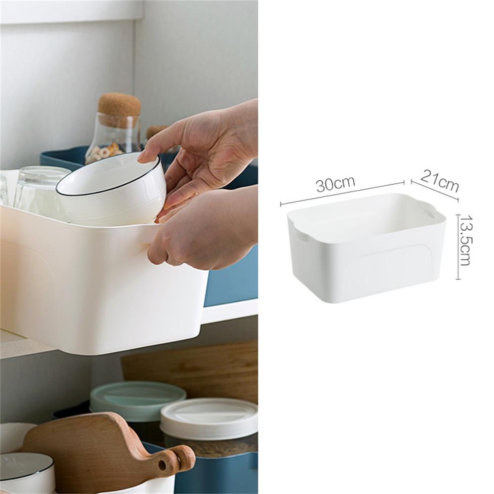 Kjøkken oppbevaringsbokser eske skap krydderorganisator mangfoldig oppbevaringsboks kurv leketøy snacks etui baderomsminkeorganisator: Hvit