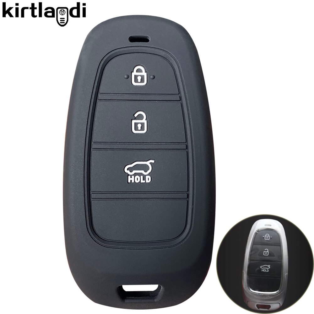 Silicone Car Key Cover Shell Wallet For Hyundai Sonata Tucson NX4 Santa Fe Case Key Fobs Remote Holder Keychain 2022