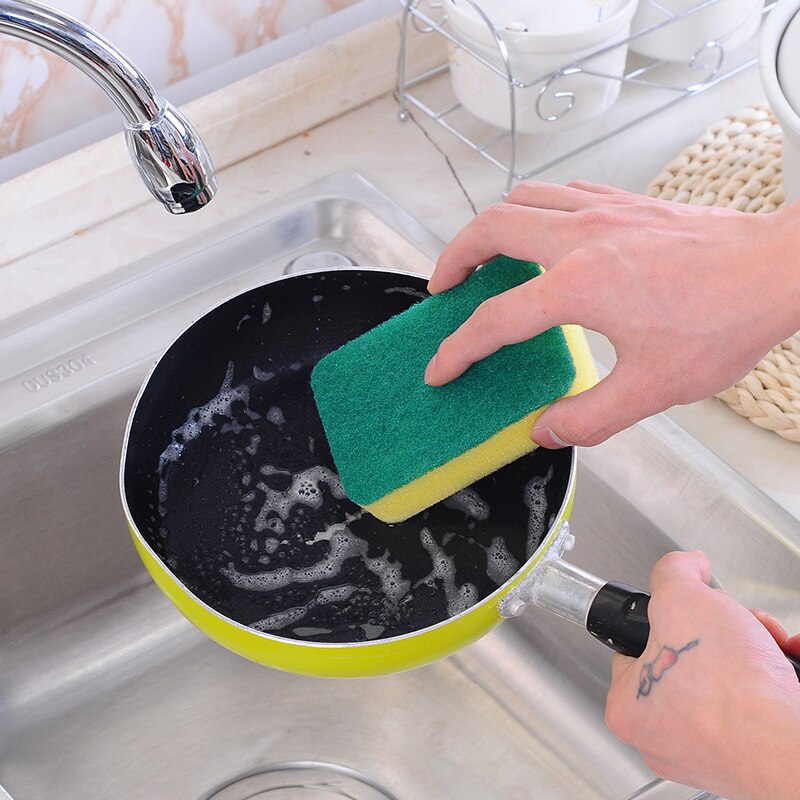 Roestvrij staal schoonmaken bal afwassen spons cleaning kit spons staal bal borstel pot bal theedoek