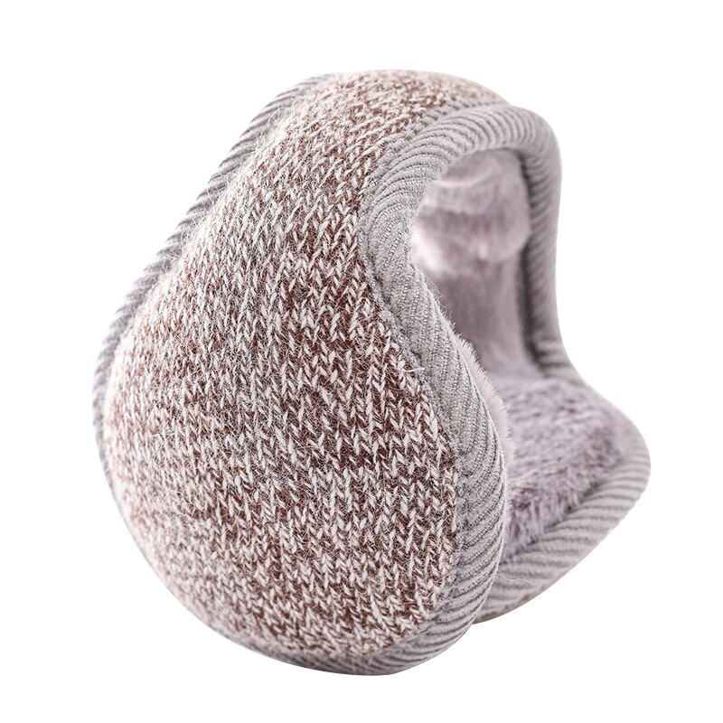 Winter Soft Fleece Earmuff Rabbit Plush Warm Foldable Women Men Ear Mask Collapsible Ear Muffs Ear Warmers Windproof Ear Cap: Coffee White