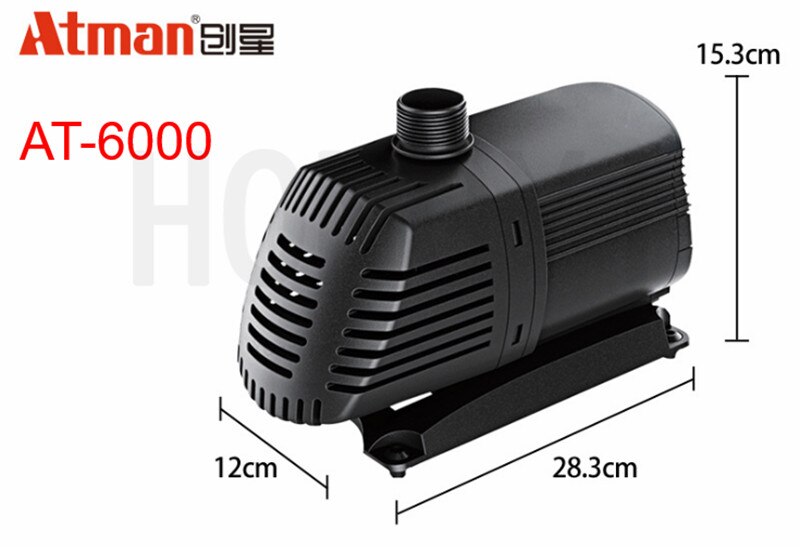 Atman AT series energy-saving high-power amphibious circulating water pump for fish tank aquarium equipment: AT 6000 / US adapter