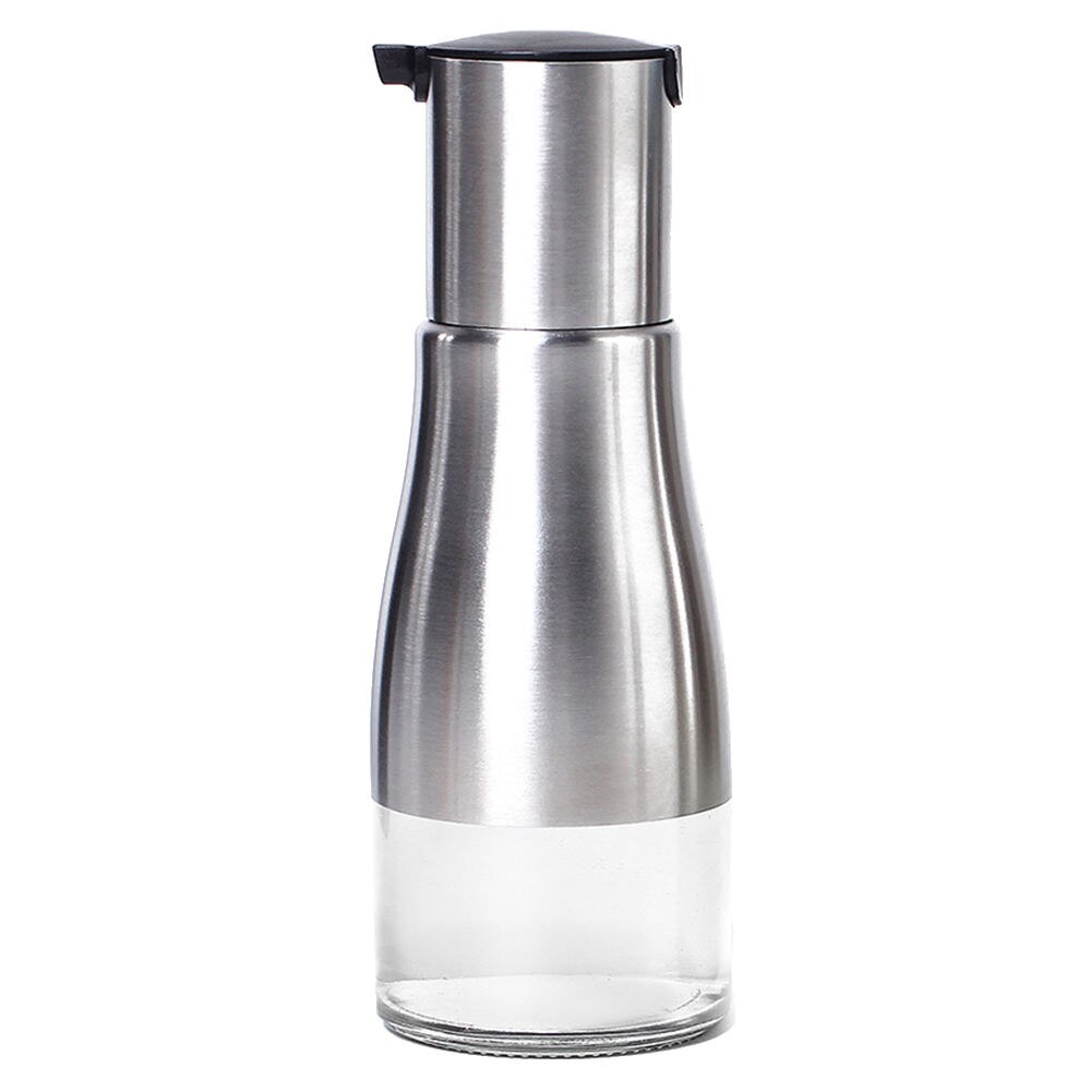 Stainless Olive Oil Bottle No Drip Olive Oil Container Vinegar Grill BBQ Kitchen Tools: Light Grey