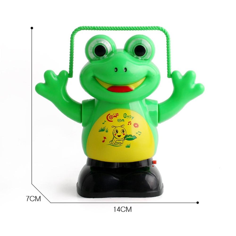 Elektrische Jump Seil Frosch Flip Flash Musik Puzzle Cartoon Kunststoff Frosch Spielzeug