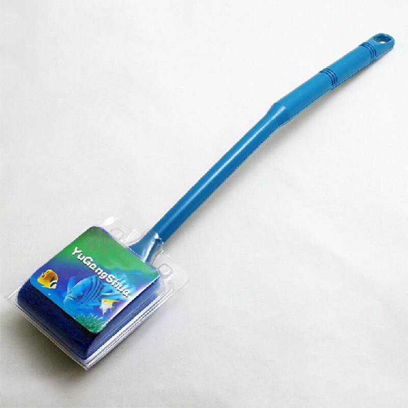 Aquarium Borstel Borstel Plastic Spons Aquarium Glass Algen Cleaner Dubbelzijdig Spons Reinigingsborstel Huis Schoonmaken Tool: blue