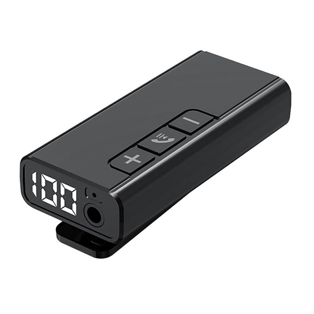 Freisprecheinrichtung Bluetooth-kompatibel Adapter Drahtlose Auto Empfänger 3,5mm Aux Digital Display Audio Empfänger Für Kopfhörer Lautsprecher Auto