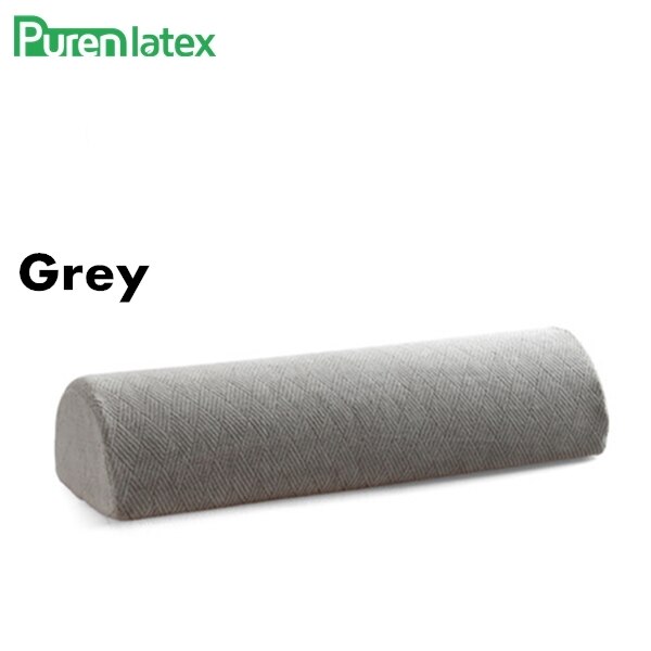Purenlatex hukommelse skum halvcirkel pude multi formål pude nakke smerter lindring ortopædisk pude pude sengetøj pude: Grå