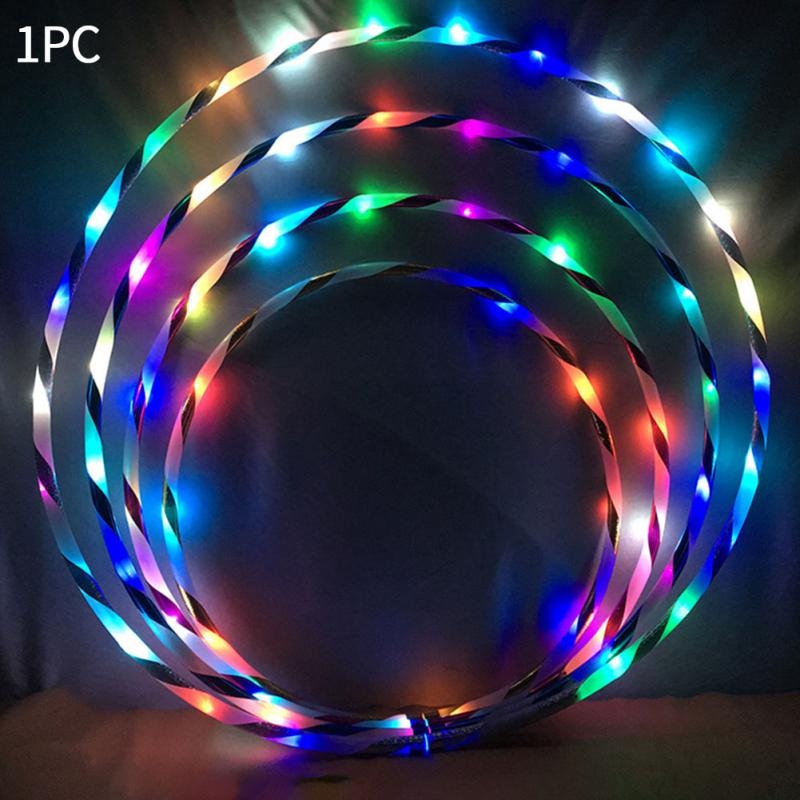 Fat Loss Home Indoor Gym Yoga LED Light Multi Color Changing Detachable For Kids Adult Performing Dancing Family Fitness Circle