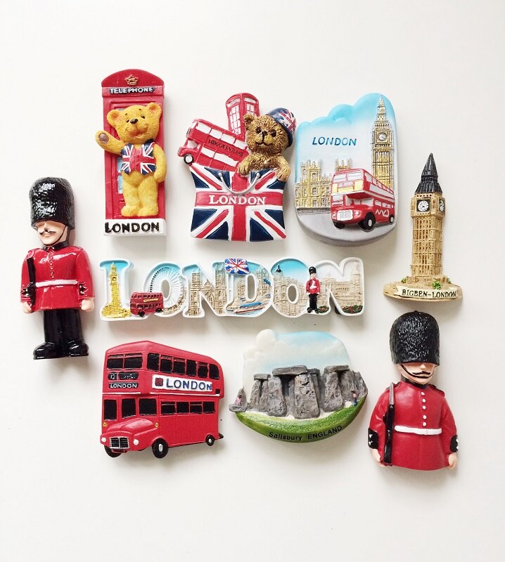 Metal 3D Fridge Magnets British Tourist Souvenir London Big Ben Decorative Refrigerator Magnetic Stickers