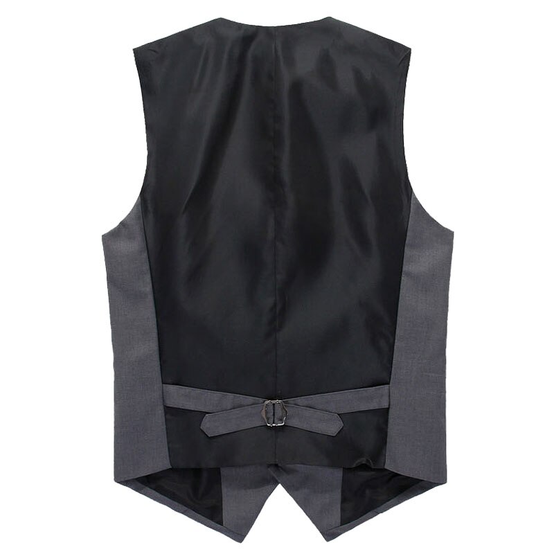 Plus Size S-7XL Slim Fit Sleeveless Mens Wedding Waistcoats 9 Colors Solid Waistcoat Men Dress Vests Y122306