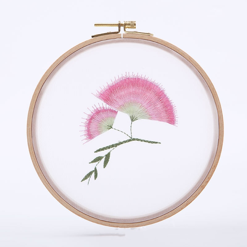 Chinês transparente tecido bordado kit handwork bordado ponto cruz bordado conjunto padrões de flores balanço artesanato decoração para casa