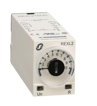 REXL2TMP7 Modulaire Timing Relais, 5 Een, 2 Co, 0.1 S .. 100 H, op-Vertraging, 230 V Ac