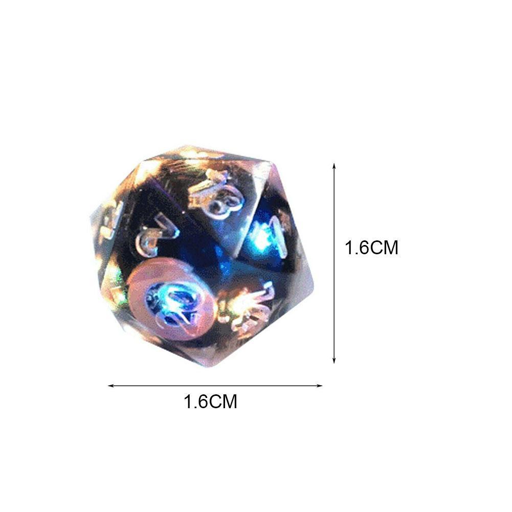LED Hits Night Light Dice Polyhedral Luminous Mini Game Entertainment Dice KTV Bar Fun Colorful For Club C5B7