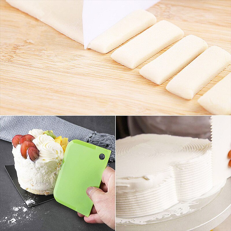Keuken Gadgets 3 Stks/set Schraper Taart Mes Brood Maken Spatel Snijders Cake Model Siliconen Decoratin Gereedschap Keuken Accessoires